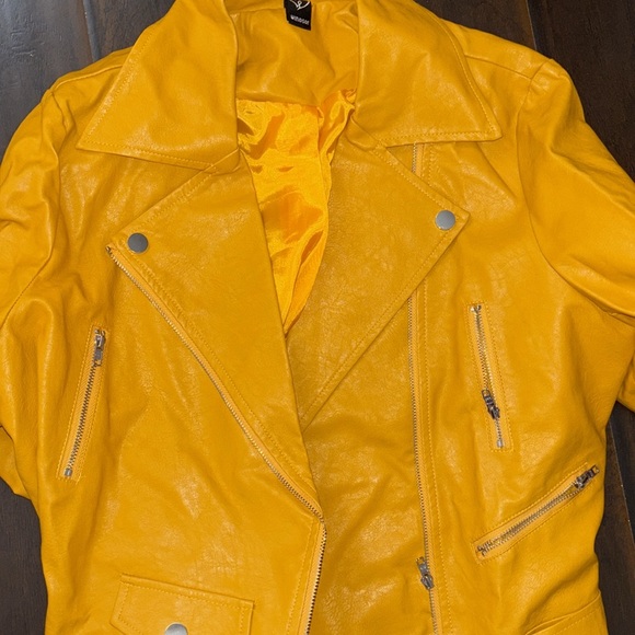 Motto Biker Jacket in mustard - Picture 4 of 4